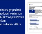 Podmioty gospodarki narodowej w rejestrze REGON w województwie śląskim. Stan na koniec 2023 r. Foto