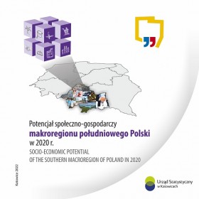 Potencjał społeczno-gospodarczy makroregionu południowego Polski w 2020 r. - okładka publikacji