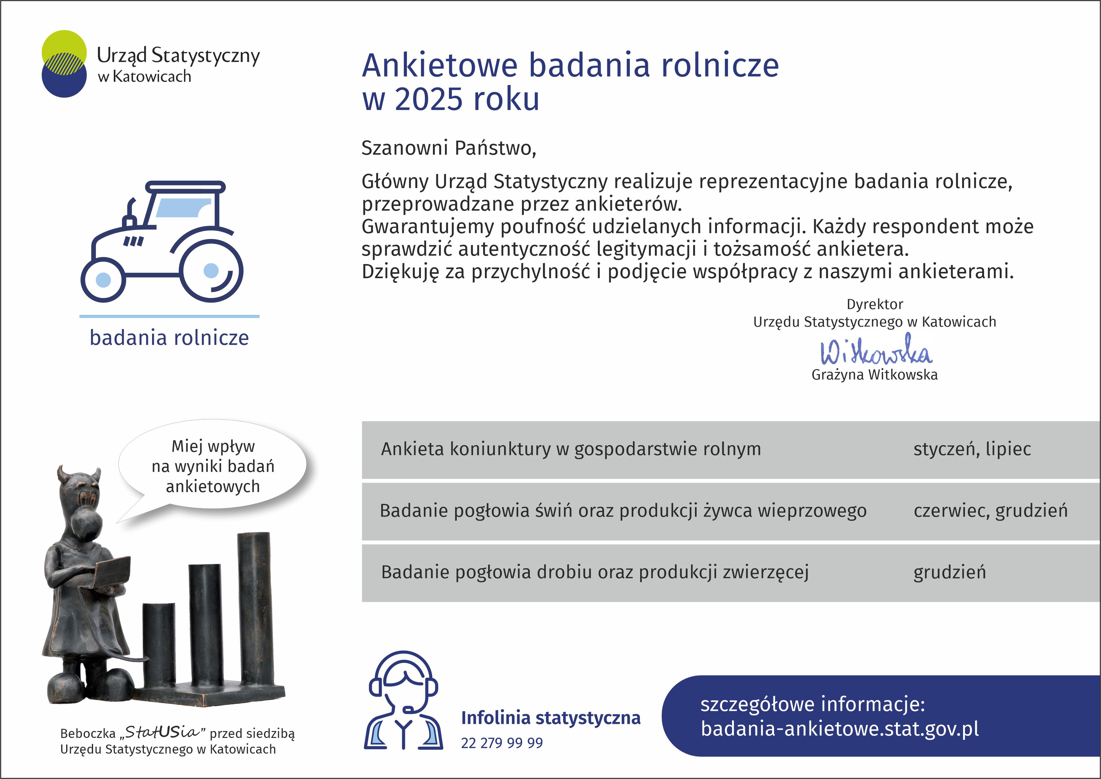 Ankietowe badania rolnicze - infografika