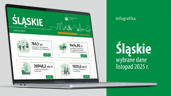 Wybrane dane o województwie śląskim – listopad 2025 r. (Infografika)