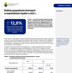 Budżety gospodarstw domowych w województwie śląskim w 2023 r.
