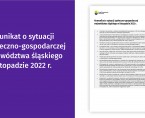 Komunikat o sytuacji społeczno-gospodarczej województwa śląskiego w listopadzie 2022 r. Foto