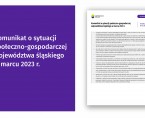 Komunikat o sytuacji społeczno-gospodarczej województwa śląskiego w marcu 2023 r. Foto