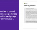 Komunikat o sytuacji społeczno-gospodarczej województwa śląskiego w czerwcu 2023 r. Foto