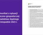 Komunikat o sytuacji społeczno-gospodarczej województwa śląskiego w listopadzie 2023 r. Foto