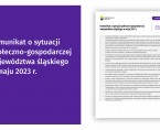 Komunikat o sytuacji społeczno-gospodarczej województwa śląskiego w maju 2023 r. Foto
