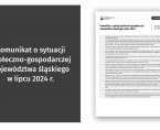 Komunikat o sytuacji społeczno-gospodarczej województwa śląskiego w lipcu 2024 r. Foto