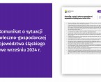 Komunikat o sytuacji społeczno-gospodarczej województwa śląskiego we wrześniu 2024 r. Foto