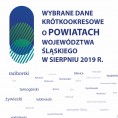Wybrane dane krótkookresowe o powiatach województwa śląskiego w sierpniu 2019 r. Foto