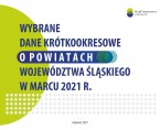 Wybrane dane krótkookresowe o powiatach województwa śląskiego w marcu 2021 r. Foto