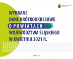 Wybrane dane krótkookresowe o powiatach województwa śląskiego w kwietniu 2021 r. Foto