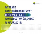 Wybrane dane krótkookresowe o powiatach województwa śląskiego w maju 2021 r. Foto