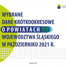 okładka opracowania Wybrane dane krótkookresowe o powiatach województwa śląskiego w październiku 2021 r
