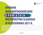 Wybrane dane krótkookresowe o powiatach województwa śląskiego w październiku 2021 r. Foto