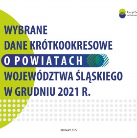 Wybrane dane krótkookresowe o powiatach województwa śląskiego w grudniu 2021 r.