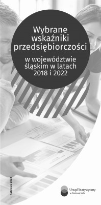Wybrane wskaźniki przedsiębiorczości w województwie śląskim w latach 2018 i 2022 - 1 strona