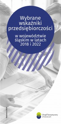 Wybrane wskaźniki przedsiębiorczości w województwie śląskim w latach 2018 i 2022 - 1 strona