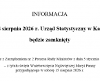 <b>W dniu 14 sierpnia 2026 r. Urząd Statystyczny w Katowicach będzie zamknięty </b> Foto