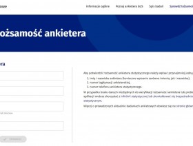 zdjecie strony dotyczącej sprawdzenia toższmosci ankietera na stronie GUS